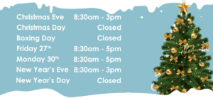 Christmas Opening Times 2019